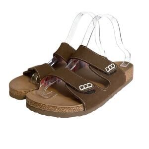 Skechers Women's Luxe Fresh Spirit Two Strap Granola Sandal Comfort Footbed Sz7